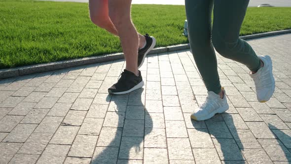 Feet View of Running People alt