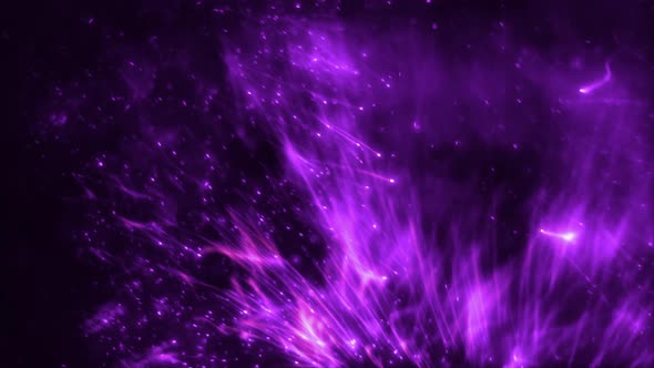 Abstract Purple Violet Luminous Realistic Slow Motion Light Particle Swarm Loop Background