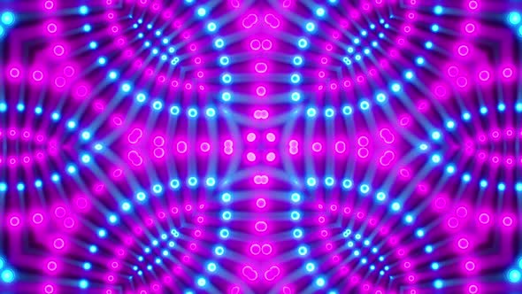 VJ loop neon kaleidoscope. Looping animation.