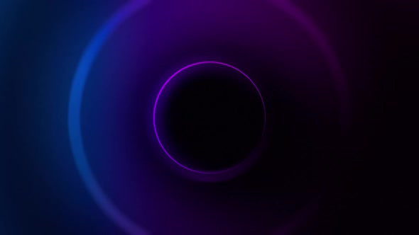 Neon Pulsing Circles Background