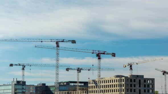 development and construction of a new modern building, apartment or business building alt