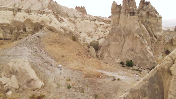 Cappadocia Landscape Aerial View. Turkey. Goreme National Park alt