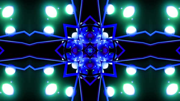 Futuristic kaleidoscope patterns VJ Loop Psychedelic motion Abstract Background