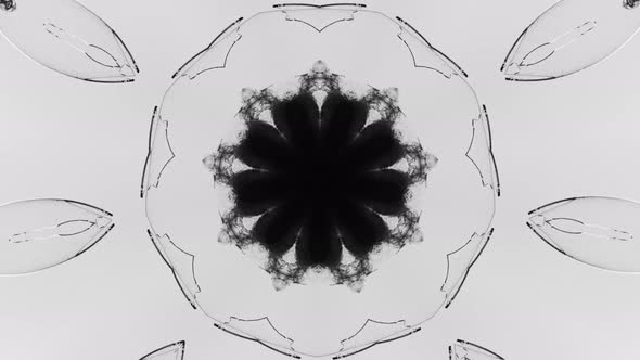 Fractal Animation Ink Water Black White alt