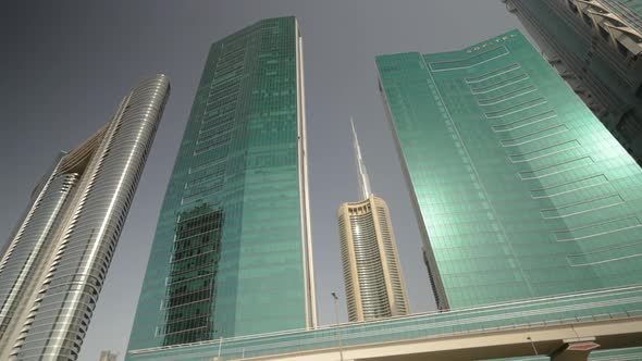 View of the Skyscrapers From the Car