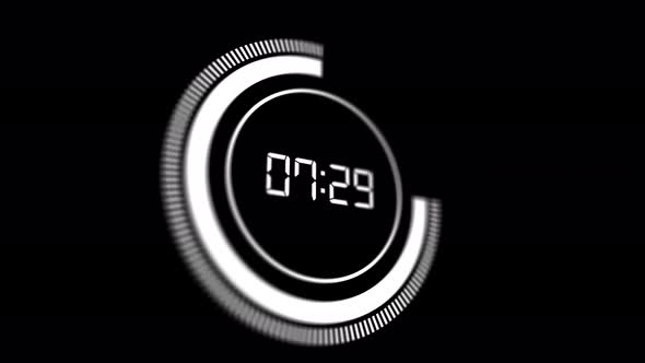 Digital Clock Timer 3d 10 Second 4k Video