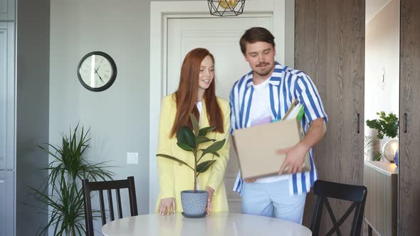 Young Married Couple Got Keys From Their New House alt