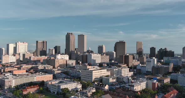 Aerial of New Orleans cityscape alt