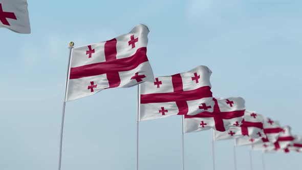 Georgia  Row Of Flags  alt