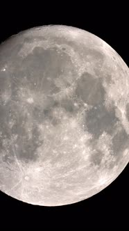 Vertical Closeup Of Moon Portrait Orientation