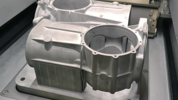 A Model Created in a Laser Sintering Machine Closeup alt