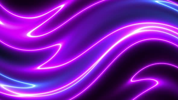 Wavy Hologram Neon Surface 4K alt