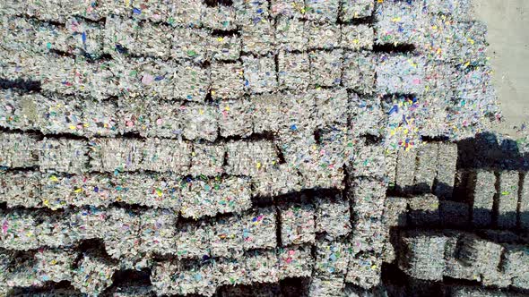 Plastic Recycling Waste Bales