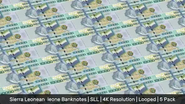 Sierra Leone Banknotes Money / Sierra Leonean  leone / Currency Le / SLL/ | 5 Pack | - 4K alt