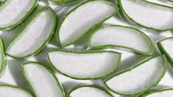 Closeup Aloe Vera Sliced Slice Rotation alt