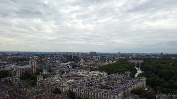 Aerial Panorama of Central London, UK.
