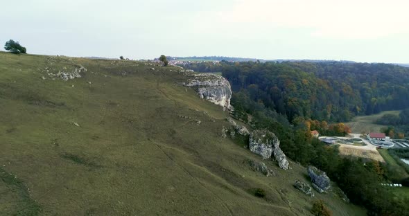 Beautiful drone video above the surroundings of Regensburg alt