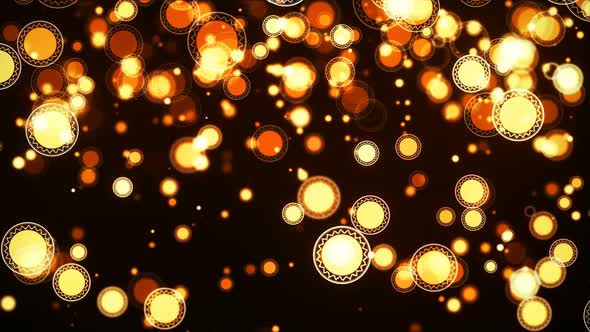 Particles From Circles Gold Color