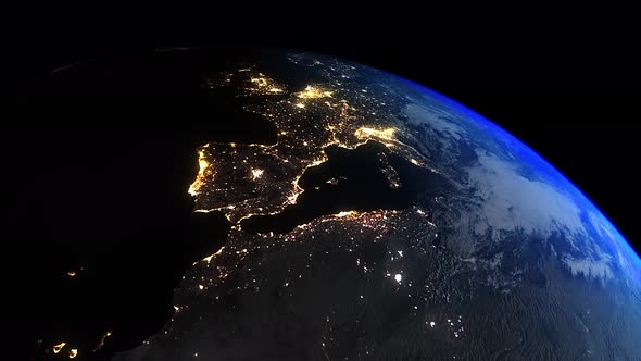 Earth Night To Day Europe