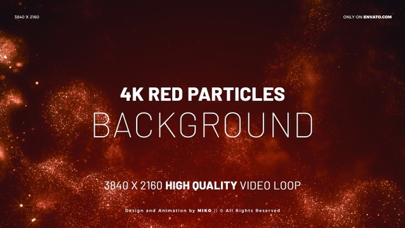 Red Particles 4K Background