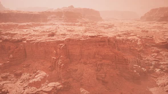 Aerial Grand Canyon in the Fog alt