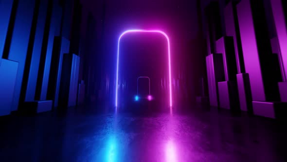 Mysterious Neon Gates