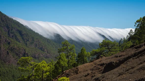 Rolling Clouds Phenomenon,  Time Lapse Clip of Cumbrecita Mountains