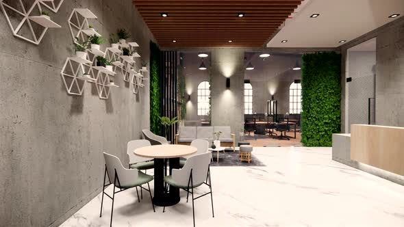 Interior Empty Modern Loft Office open space modern office alt