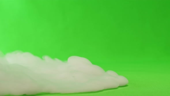 Smoke on Green Chroma Key Background alt