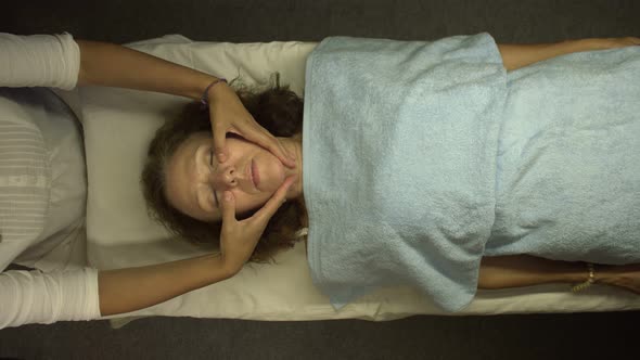 Facial Massage. Flat Lay. alt