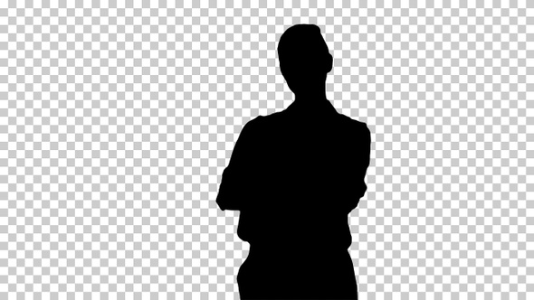 Silhouette woman, Alpha Channel alt