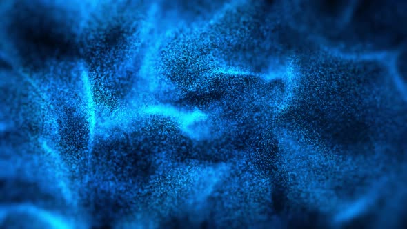 Fluid Granular Blue Particles Soft Movement