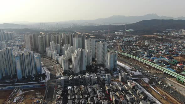 Korea Namyangju Byeollae Station Galmae Station Apartment Highway Road Traffic