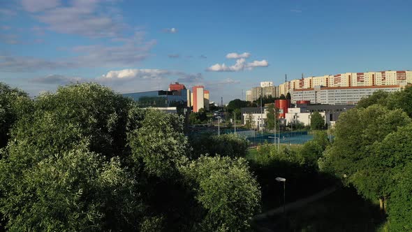 Sports Grounds and Sports Complex in Minsk.Football Field and Tennis Courts in the City of Minsk alt