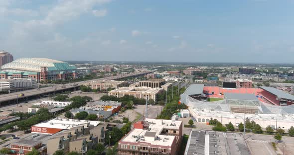 Aerial View of Downtown Houston Skyline alt
