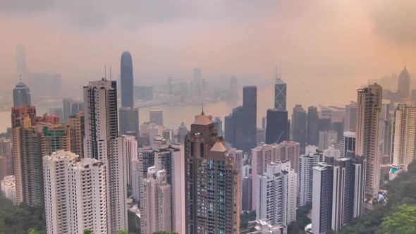 The Famous View of Hong Kong From Victoria Peak Timelapse alt