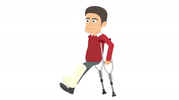 Man With Crutches