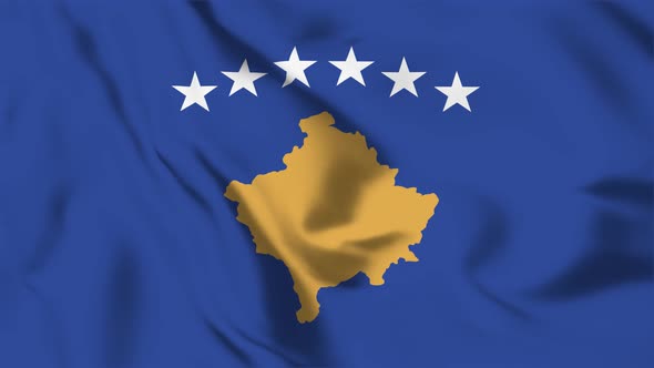 4K Kosova  Flag - Loopable