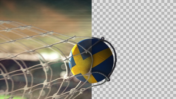 Soccer Ball Scoring Goal Night - Sweden