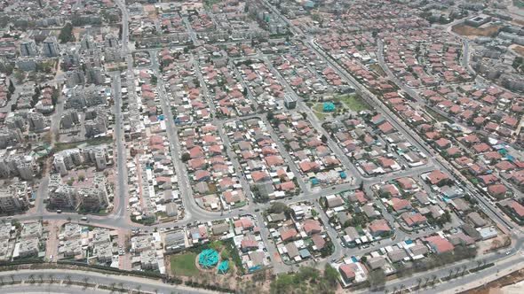 Aerial Drone Above a Israeli Southern District Called Netivot alt