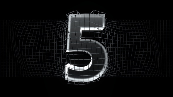 Dark 5 Seconds Holographic 3d Countdown