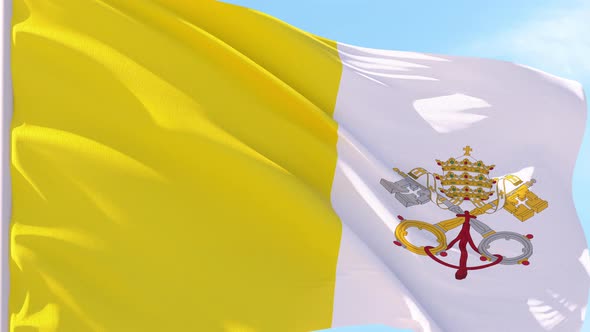 Vatican City Flag Looping Background