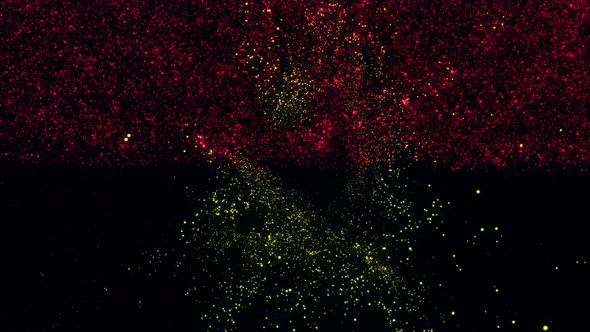 Angola Flag With Abstract Particles alt