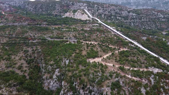 High Pressure Main Gas Pipeline in the Mountains alt