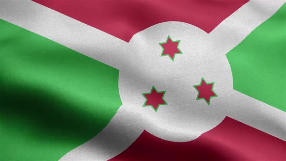 Burundi Flag Seamless Closeup Waving Animation alt