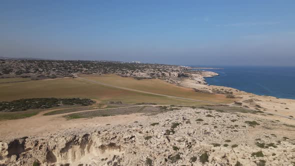 Cape Greco. Outstanding sea and field views. Ayia Napa. Cyprus. Mediterranean views.