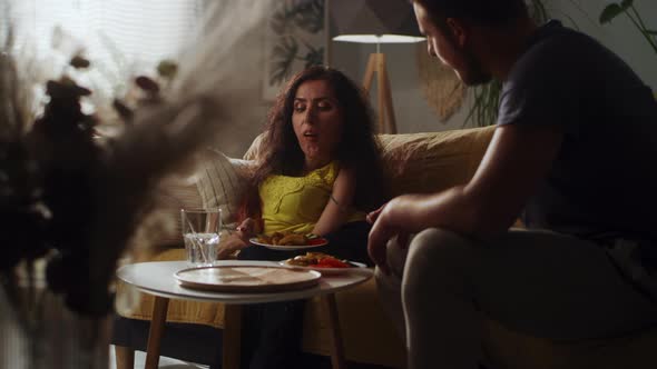 Wife with Disability and Husband Eating alt