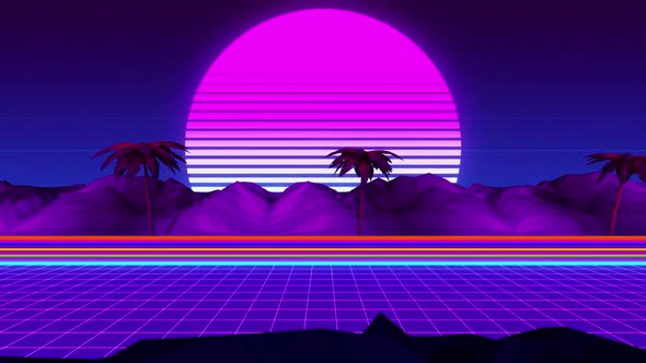 80s retro futuristic background alt
