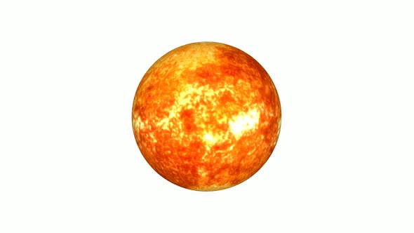 3d Rotated Sun In White Background alt