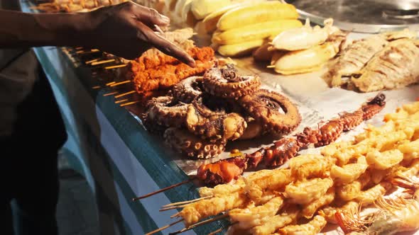 Forodhani Food Stalls Traditional Zanzibar Food Market Delicacies Stone Town alt